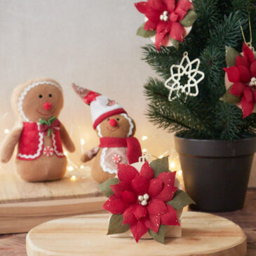 Suspension Poinsettia collection Noël Atelier Galéciane