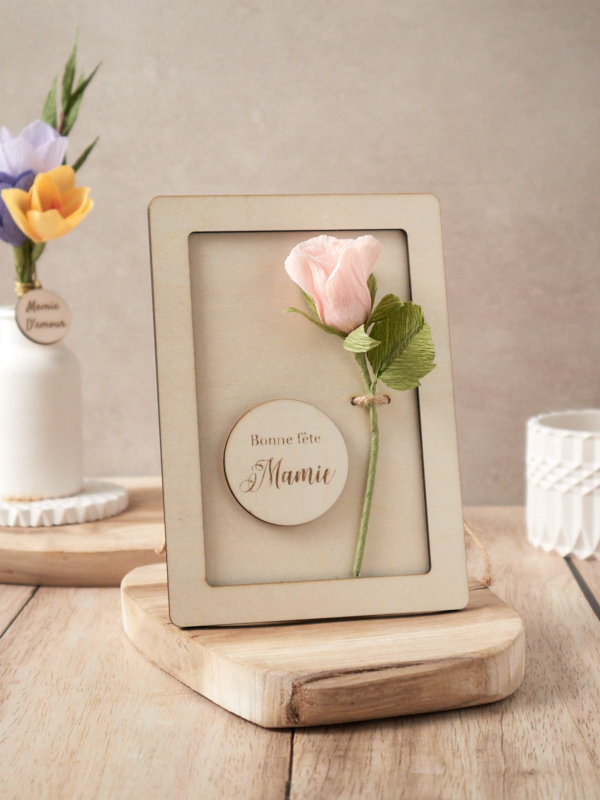 Carte de voeux fleurie Atelier Galeciane